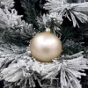 1Pz Pallina Sfera Di Vetro Liscia Champagne Opaco 80Mm Per Albero Di Natale