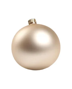 1Pz Pallina Sfera Di Vetro Liscia Champagne Opaco 80Mm Per Albero Di Natale