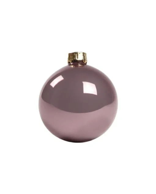 1Pz Pallina Sfera Di Vetro Tinta Unita Vinaccia Lucido 60Mm