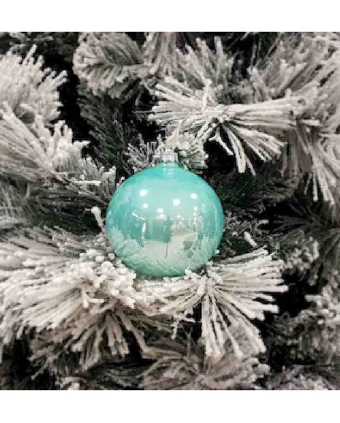 1Pz Pallina Sfera Di Vetro Liscia 100Mm Per Albero Di Natale Tiffany