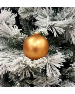 1Pz Pallina Sfera Di Vetro Liscia 100Mm Per Albero Di Natale Bronzo