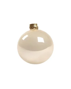 1Pz Pallina Sfera Di Vetro Champagne Lucido 60Mm Per Albero Di Natale