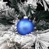 1Pz Pallina Sfera Di Vetro Liscia 60Mm Per Albero Di Natale Blu