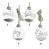 1Pz Palline Di Vetro Decorate 80Mm 4 Modelli Per Albero Di Natale