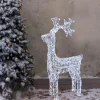 Renna Di Cristalli Acrilico 200 Led Bianco 3D