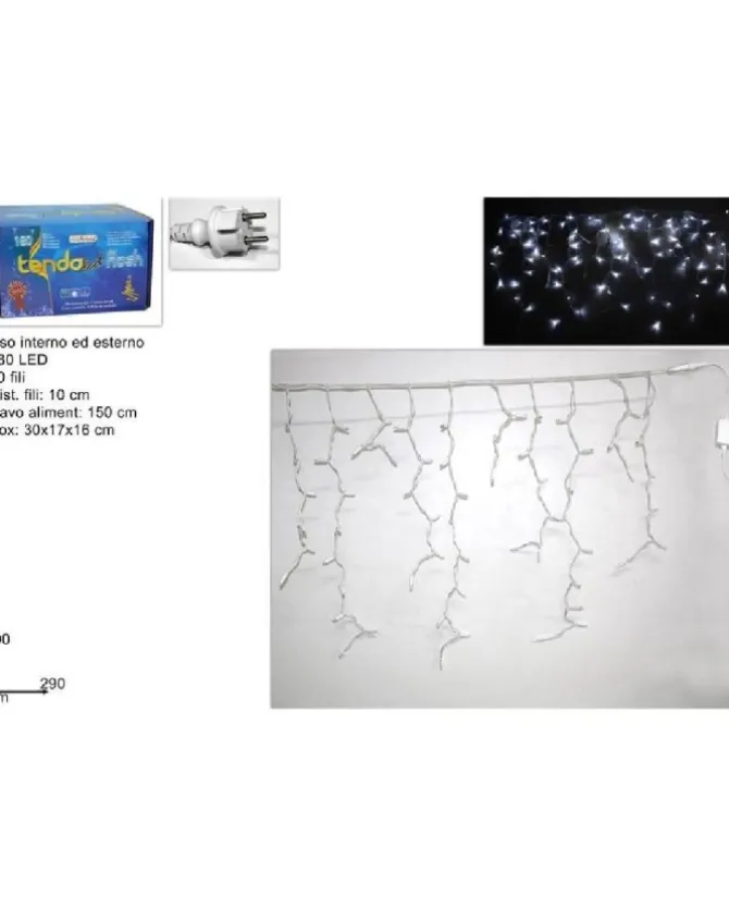 Tenda Led Flash Bianco Freddo180L Pr-180